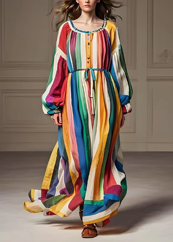 Stylish Colorblock U Neck Patchwork Cotton Dresses Lantern Sleeve Fashionable unclassified dresses Stylish Colorblock U Neck Patchwork Cotton Dresses Lantern Sleeve Fashionable unclassified dresses