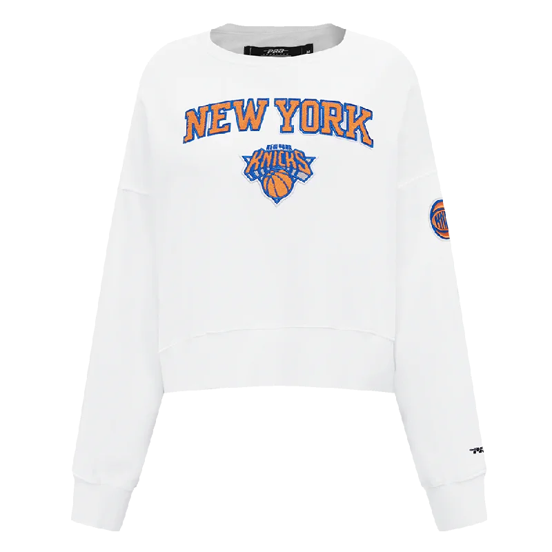 SUDADERA DE CUELLO REDONDO NBA NEW YORK KNICKS CLASSIC ESSENTIALS PARA MUJER Oversized Hoodies for Women