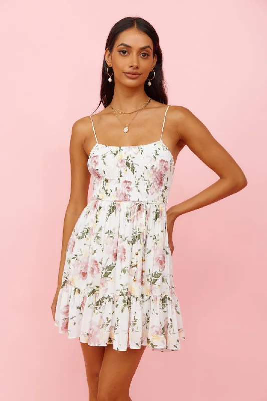 Flower Picking Dress White Best mini dresses for formal events