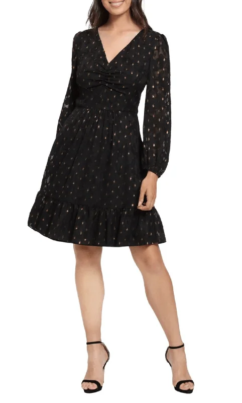 London Times T6467M - Polka Dot A-line Short Dress Must-have mini dresses for this season