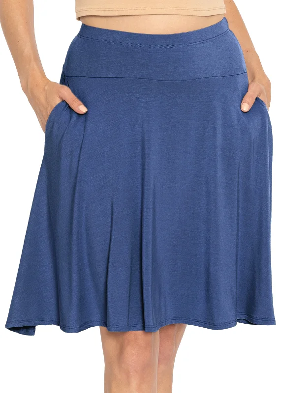 Women's Regular and Plus Size A-Line Skirt with Pockets Spring unclassified skirts