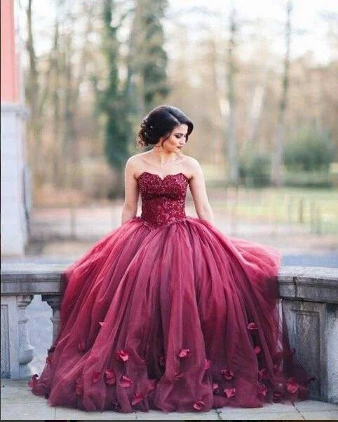 A-line charming long puffy burgundy prom dresses, BD501 Clubbing maxi dresses