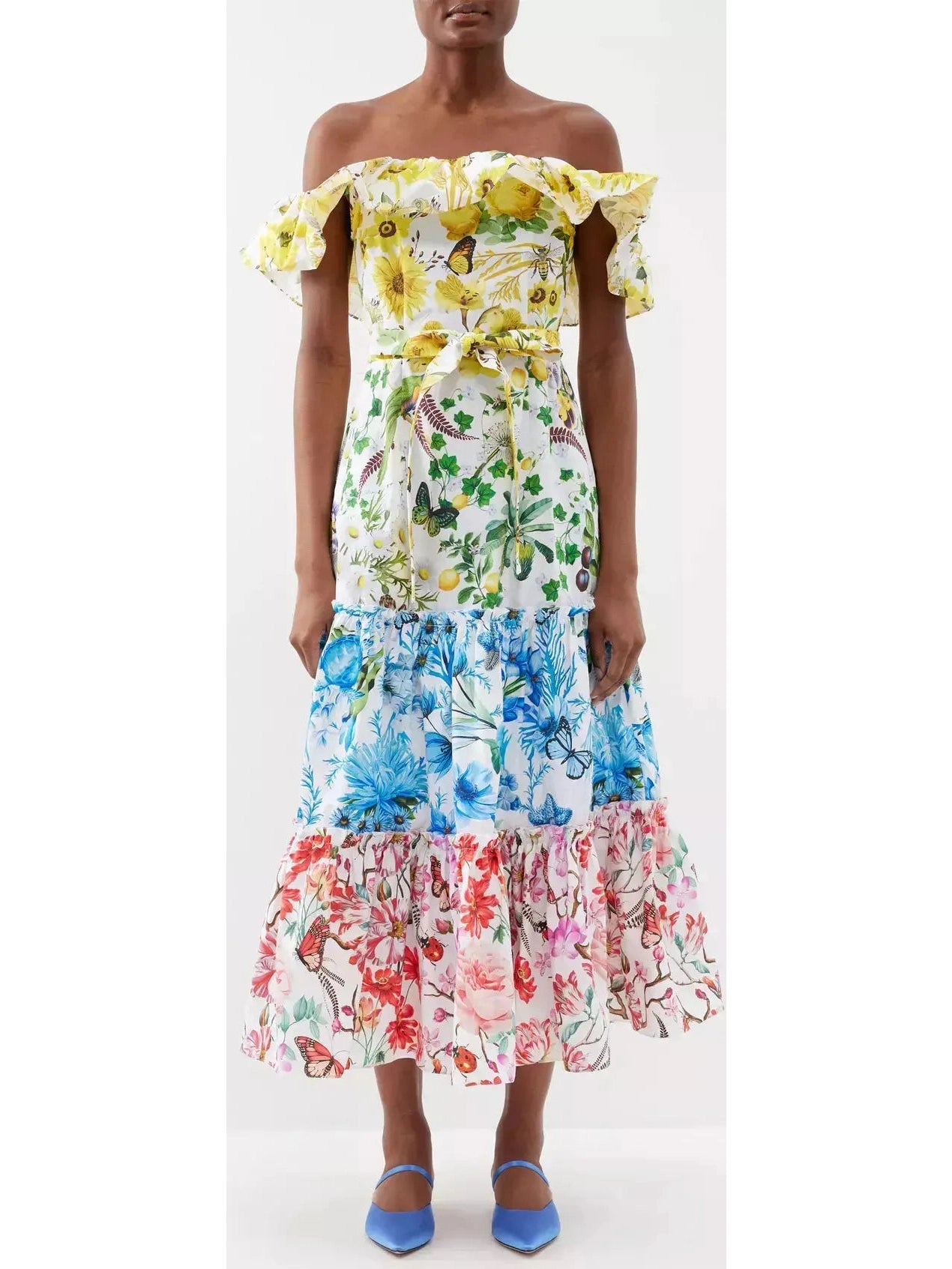Cannes Off-The-Shoulder Multicolor Maxi Dress Best maxi dresses for tall women