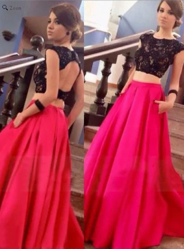 two pieces prom dress, long prom dress, open back prom dress,  prom dress, A-line evening dress, BD522 Luxury maxi dresses