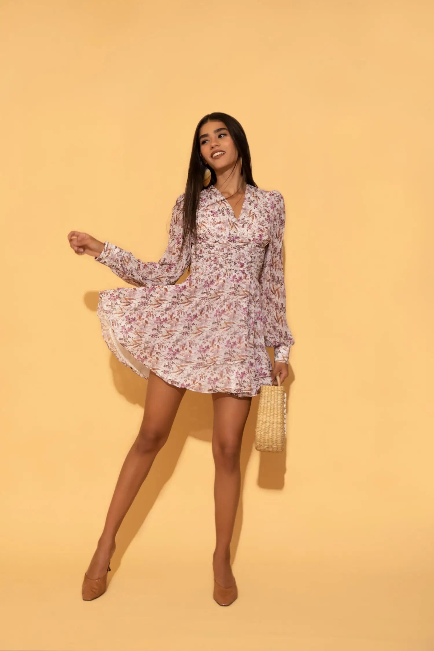 Floral Printed Ruffle Dress Wedding guest floral dresses